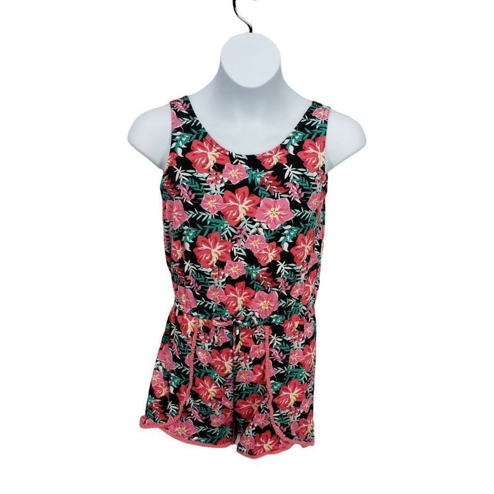 Bobbie Brooks Small 6/6X‎  hawaiian tropical print romper jumpsuit